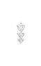 Single triple diamond earring in 18k white gold, J03356-01-H