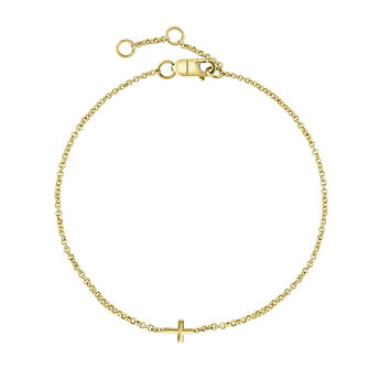 Bracelet avec croix en or, J05038-02,hi-res