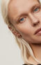 Mini rose gold plated cabled hoop earrings , J01586-03