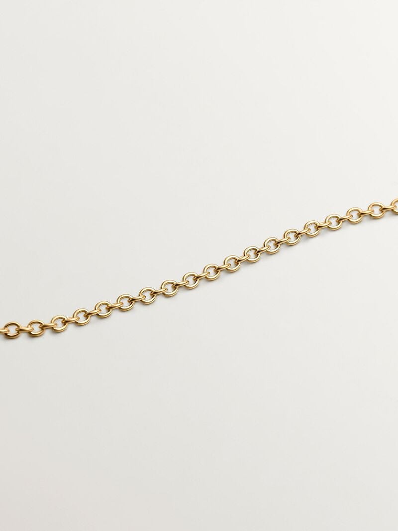 925 silver pendant, dipped in 18K yellow gold with a cross. image number 2