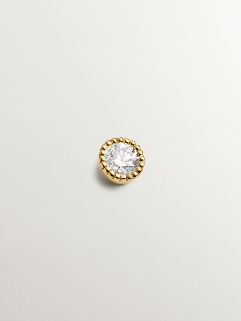 18K white gold piercing with 0.048 cts diamond image number 0
