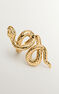 Anillo serpiente lanzadera plata recubierta oro , J03179-02