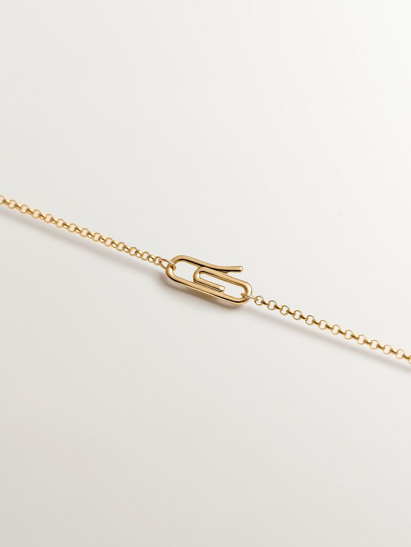 9K Yellow Gold Bracelet with Clip image number 4
