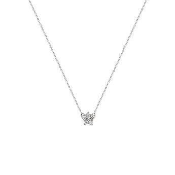 Star-shaped pendant in 18kt white gold with diamonds , J01357-01,hi-res