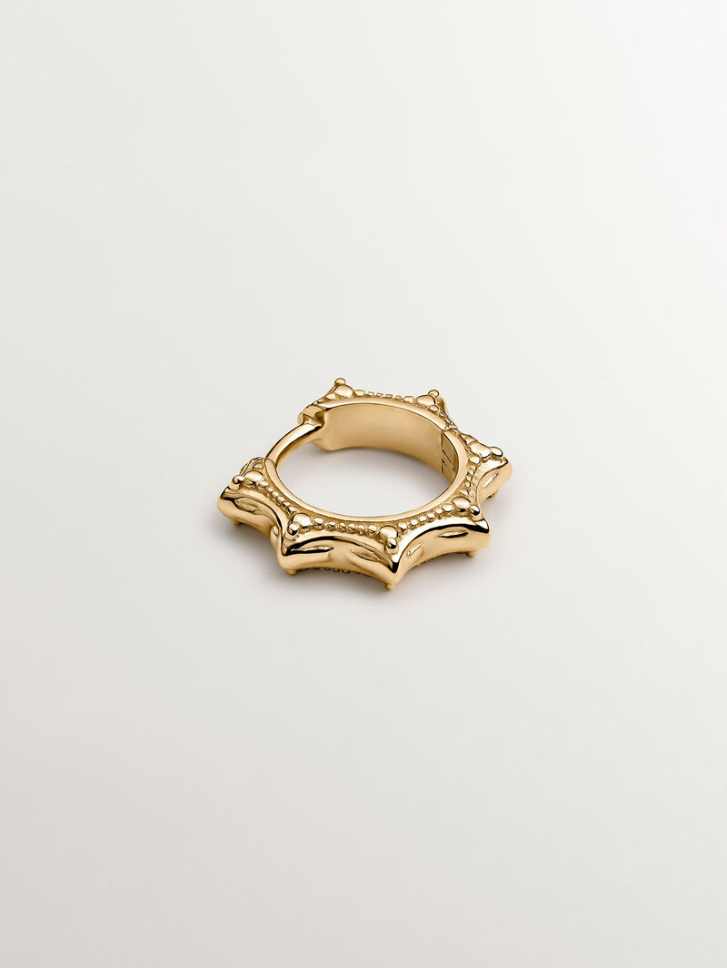 Individual 9K yellow gold earring in star shape. image number 2