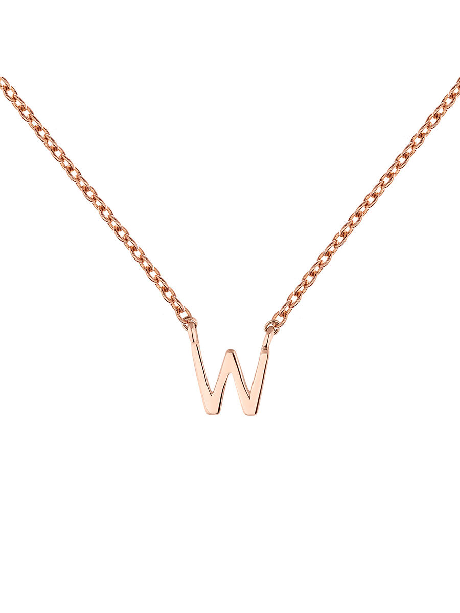 Collier initiale W or rose , J04382-03-W, mainproduct