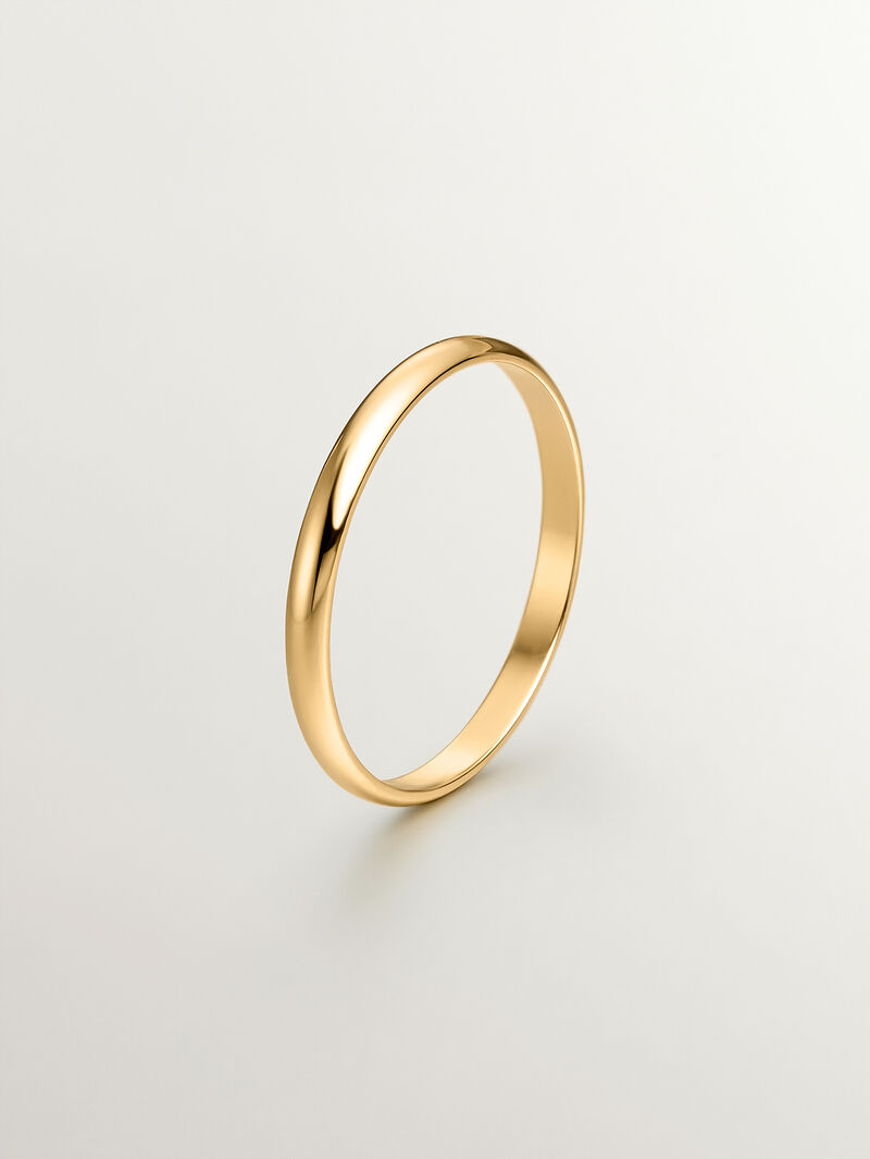 1.95mm half round yellow gold wedding band image number 0