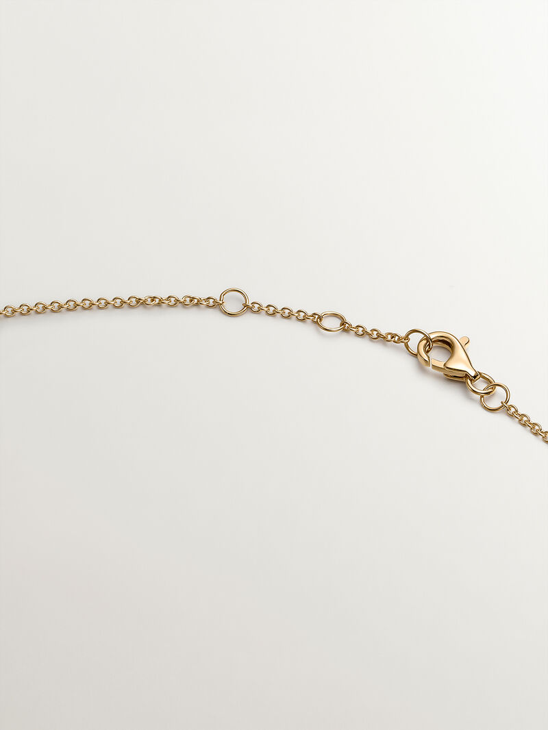 18K yellow gold solitaire pendant with 0.15 ct diamond image number 3