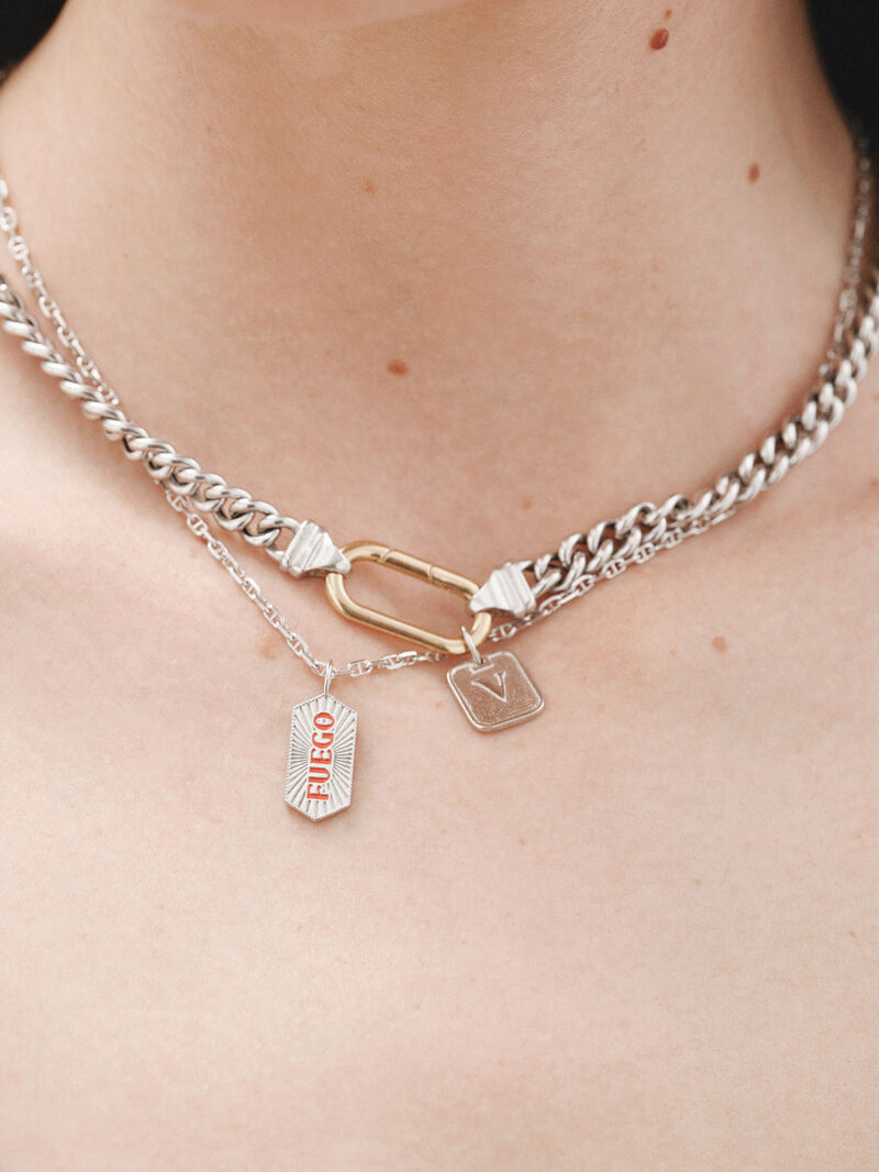 925 silver charm bathed in 18k rose gold with number 5 image number 5