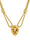 Pendant in 18k yellow gold-plated silver with yellow quartz, J05300-02-CI