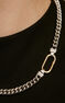 Oval hinged clasp in 18k yellow gold-plated silver, J05347-02