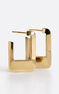 Square hoop earrings in 18k gold-plated silver, J05142-02