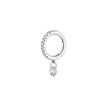 White gold diamonds hoop earrings , J04425-01-H, mainproduct