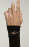 Pulsera serpiente fina tubogas plata recubierta oro, J04290-02