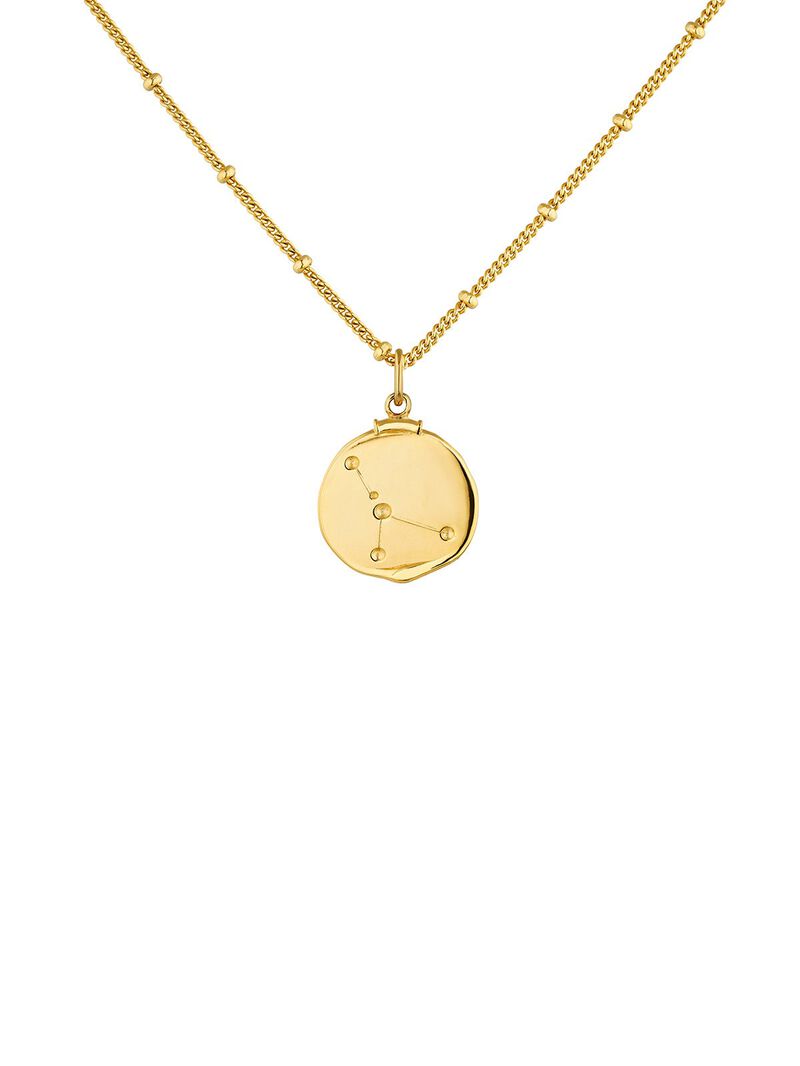 925 Silver Cancer Charm Plated in 18K Yellow Gold image number 7