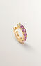 Boucle d'oreille saphir et rhodolite argent plaqué or , J04836-02-WS-RO-H