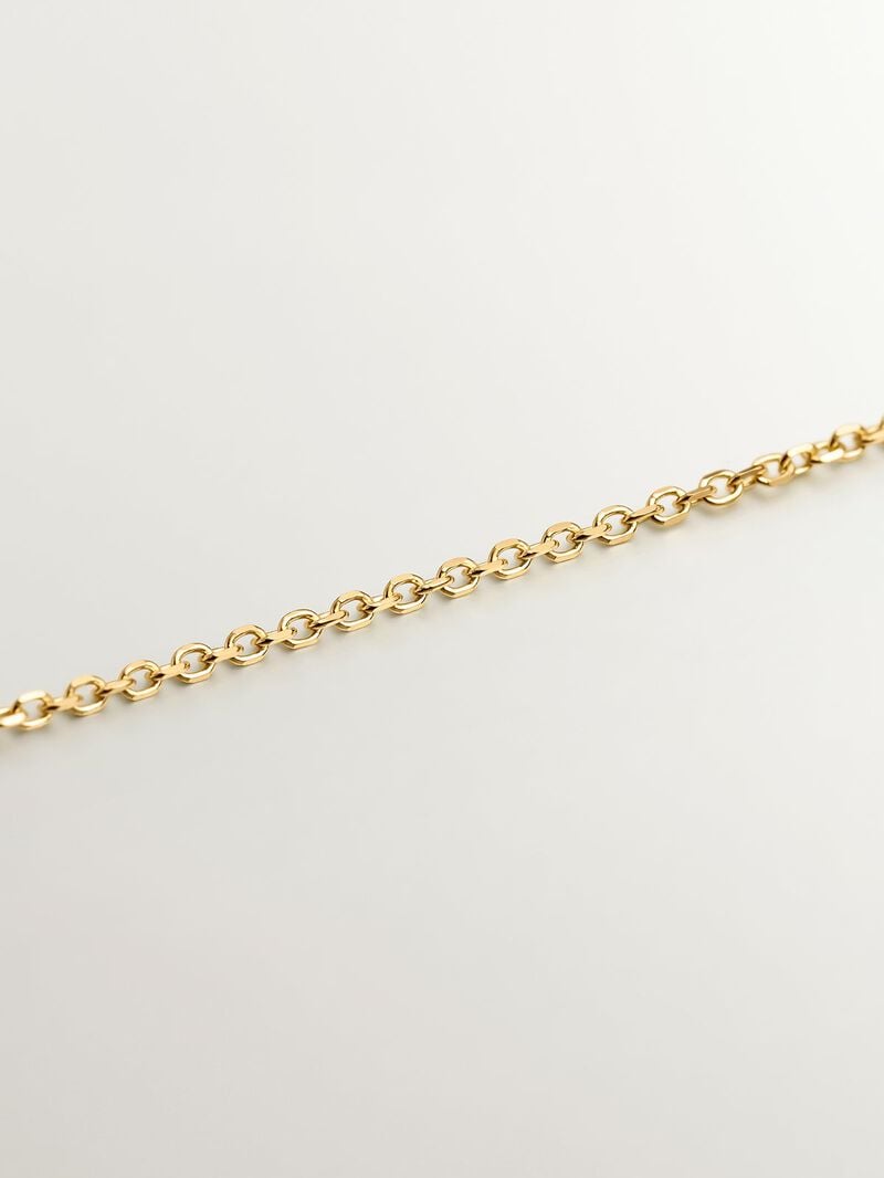 18K yellow gold pendant with three diamonds image number 4