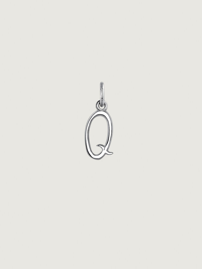 925 Silver Charm with initial Q image number 0