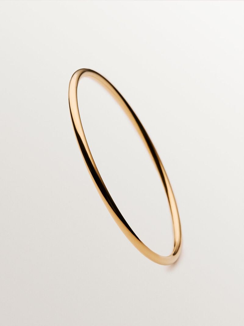 Rigid weekly style bracelet in 18K yellow gold plated 925 silver. image number 2