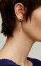 Boucles d’oreilles pendantes à chaîne en argent plaqué en or jaune 18 K avec des pierres multicolores, J04925-02-RO-PE-LB