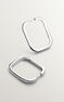Large silver square earrings   , J04645-01