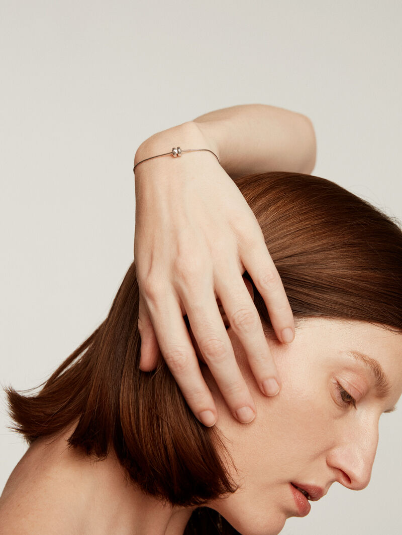 925 Barbado Link Silver Bracelet With Geometric Reason image number 3