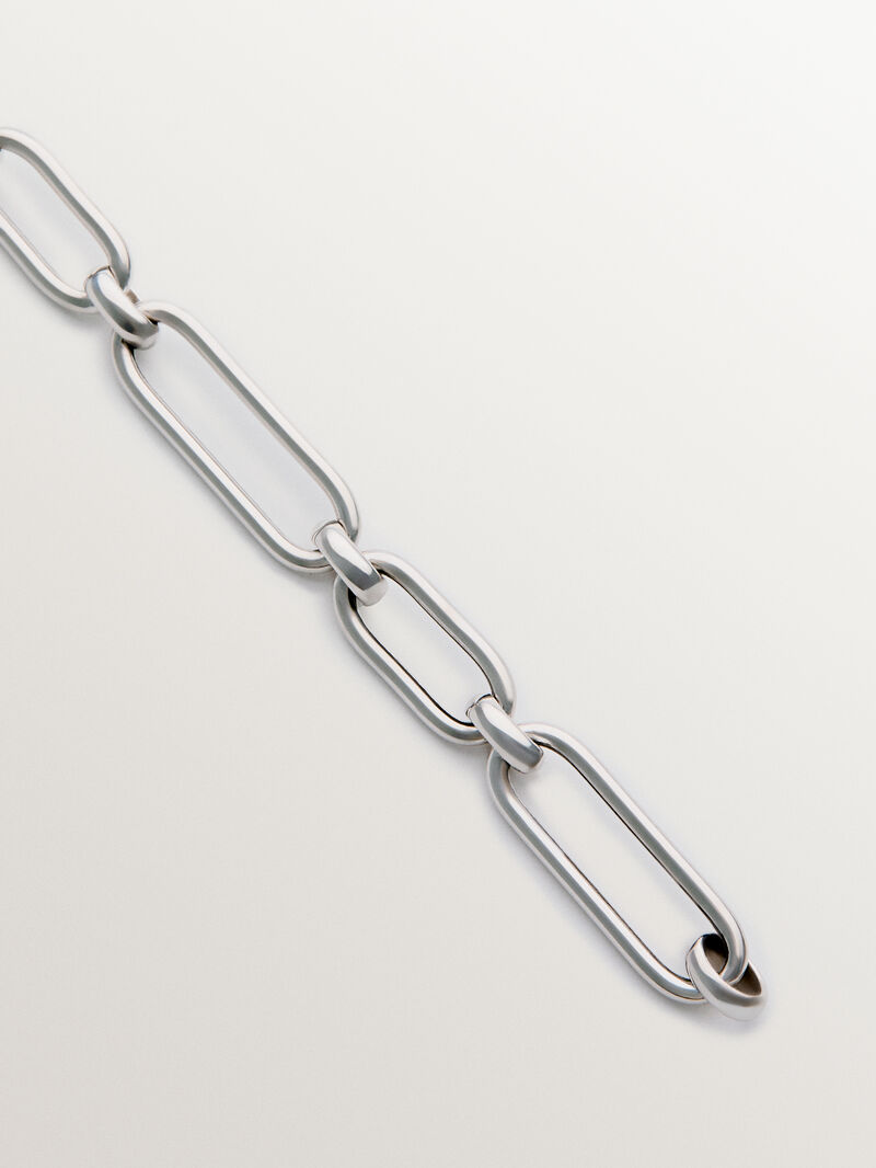 925 silver chain with rectangular links image number 7