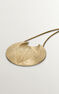 XL-size, circular, embossed pendant in 18kt yellow gold-plated sterling silver, J05213-02