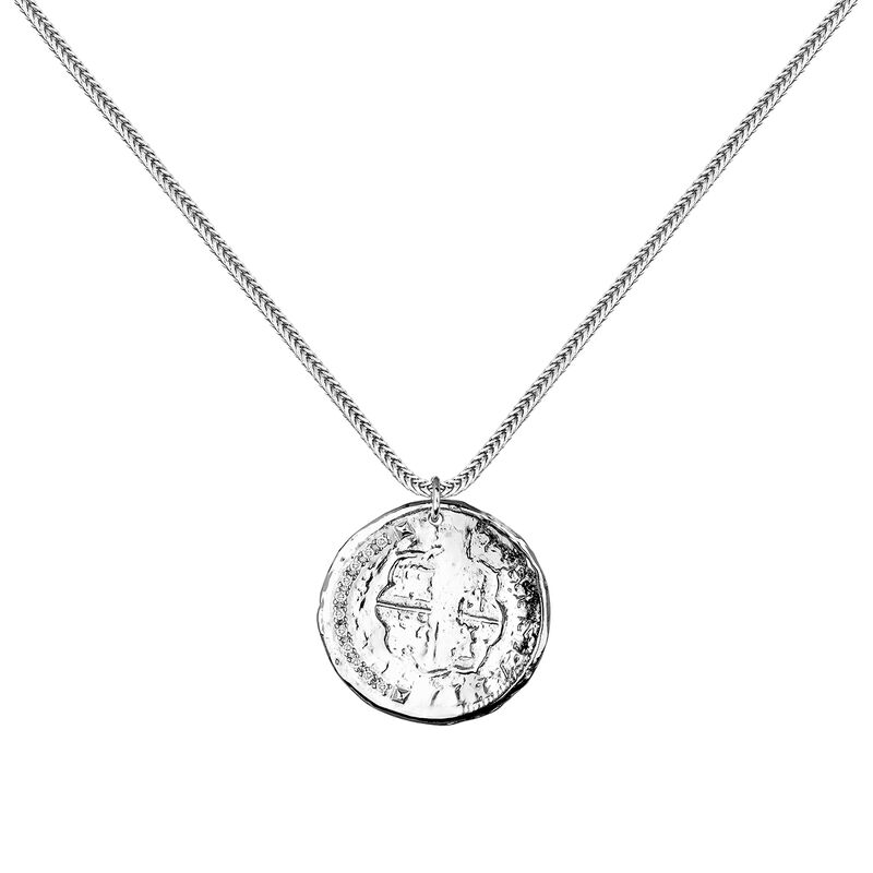 Silver coin pendant , J03590-01-WT, hi-res