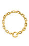 Cable link bracelet in 18k yellow gold-plated silver, J05336-02-17