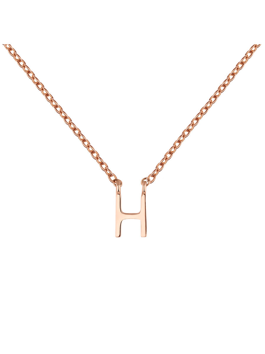 Rose gold Initial H necklace , J04382-03-H, mainproduct