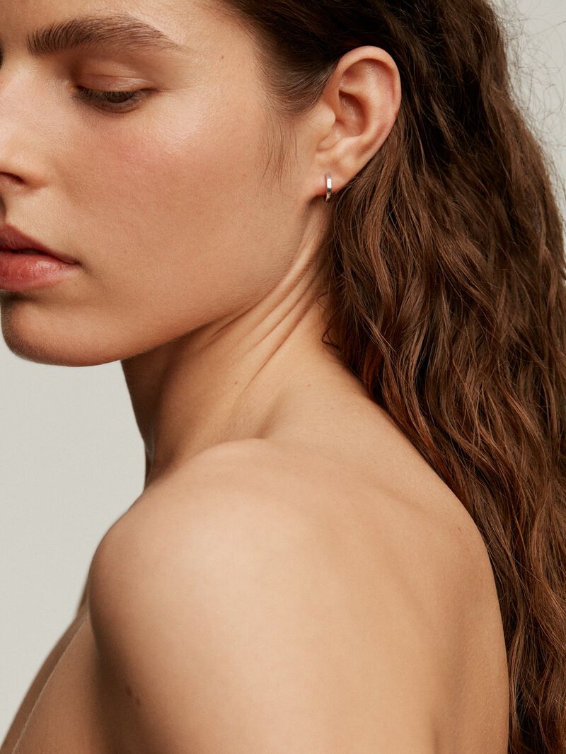 Small 925 silver hoop earrings image number 1