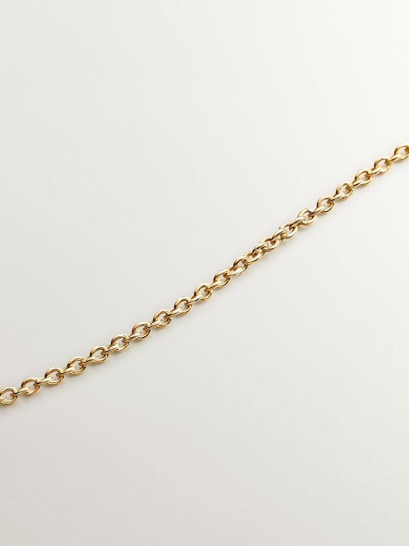 925 Silver necklace coated in 18K yellow gold with rhodolites and topazes. image number 5