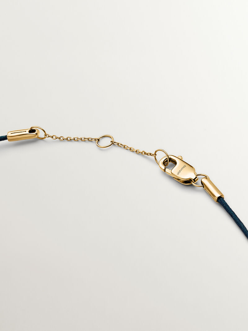 18K yellow gold and thread necklace with diamonds. image number 6