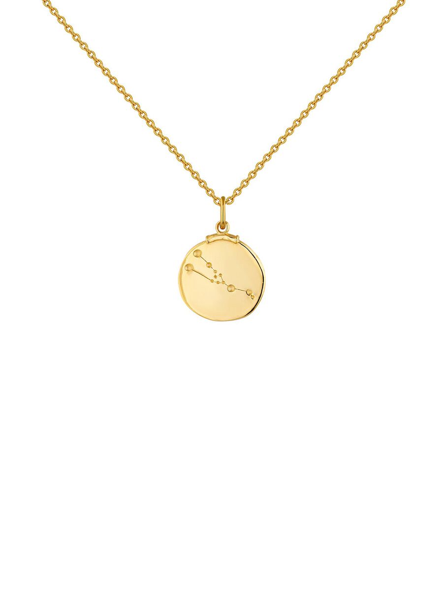 18 kt yellow gold-plated sterling silver Taurus medal charm, J04780-02-TAU, hi-res