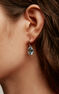 Pendientes aro grande topacio plata recubierta oro rosa , J03809-03-SKY