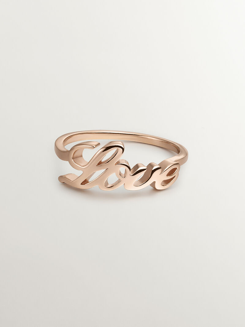 925 silver ring with word love image number 1