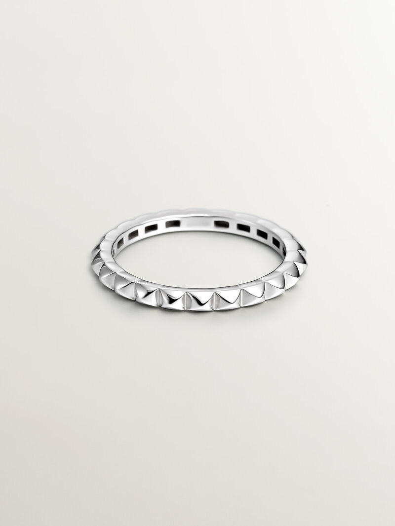 9K Yellow Gold Studded Ring image number 2