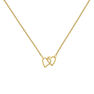 9K gold united hearts pendant necklace, J05033-02
