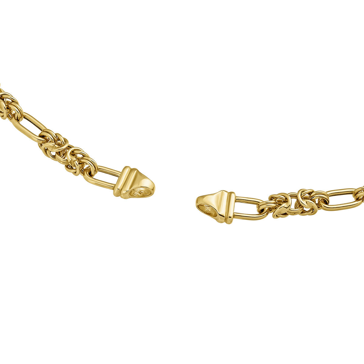 Mixed link chain in 18k yellow gold-plated silver, J05338-02-45, hi-res