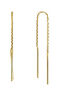 Simple gold plated pendant earrings , J04640-02