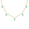9kt gold stone necklace, J04707-02-TQ-WS