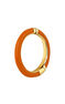9kt gold orange enamel hoop earring , J03843-02-H-ORENA