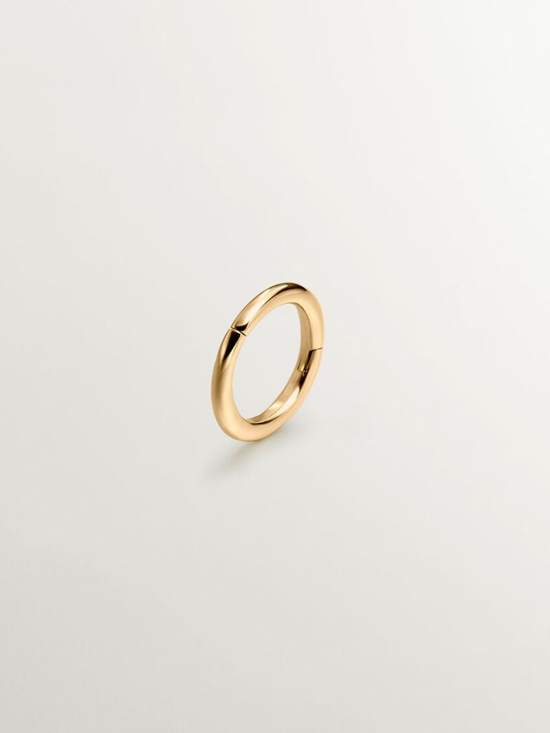 Small individual 9K yellow gold hoop earring. image number 0
