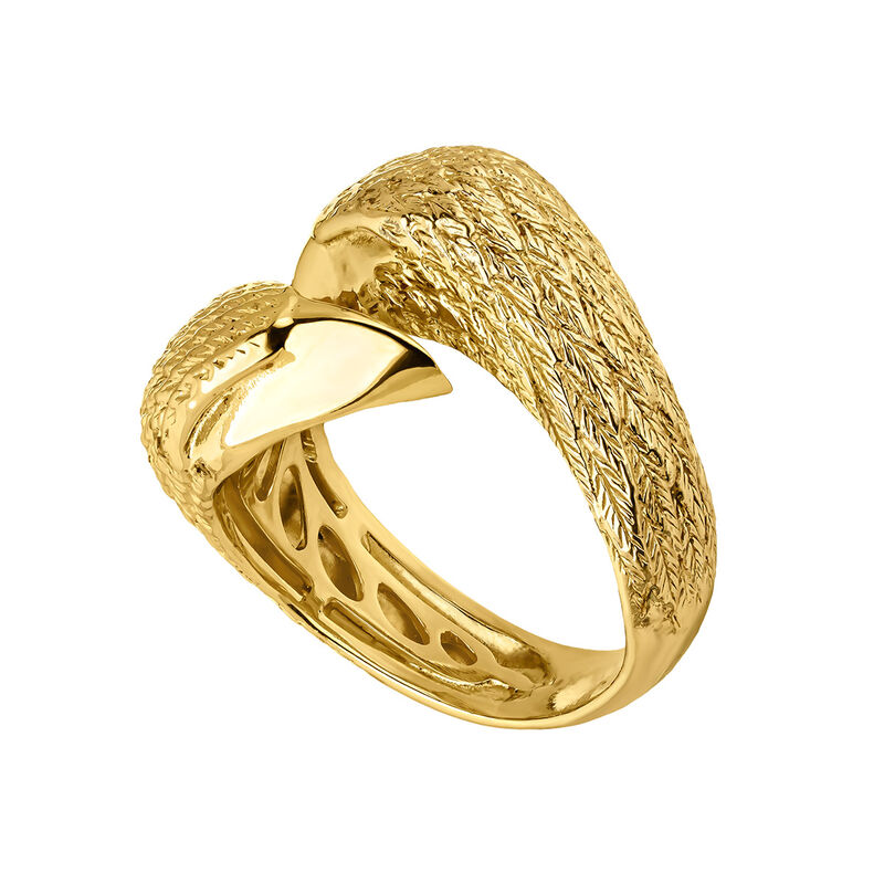 Gold plated double eagle ring, J04549-02, hi-res