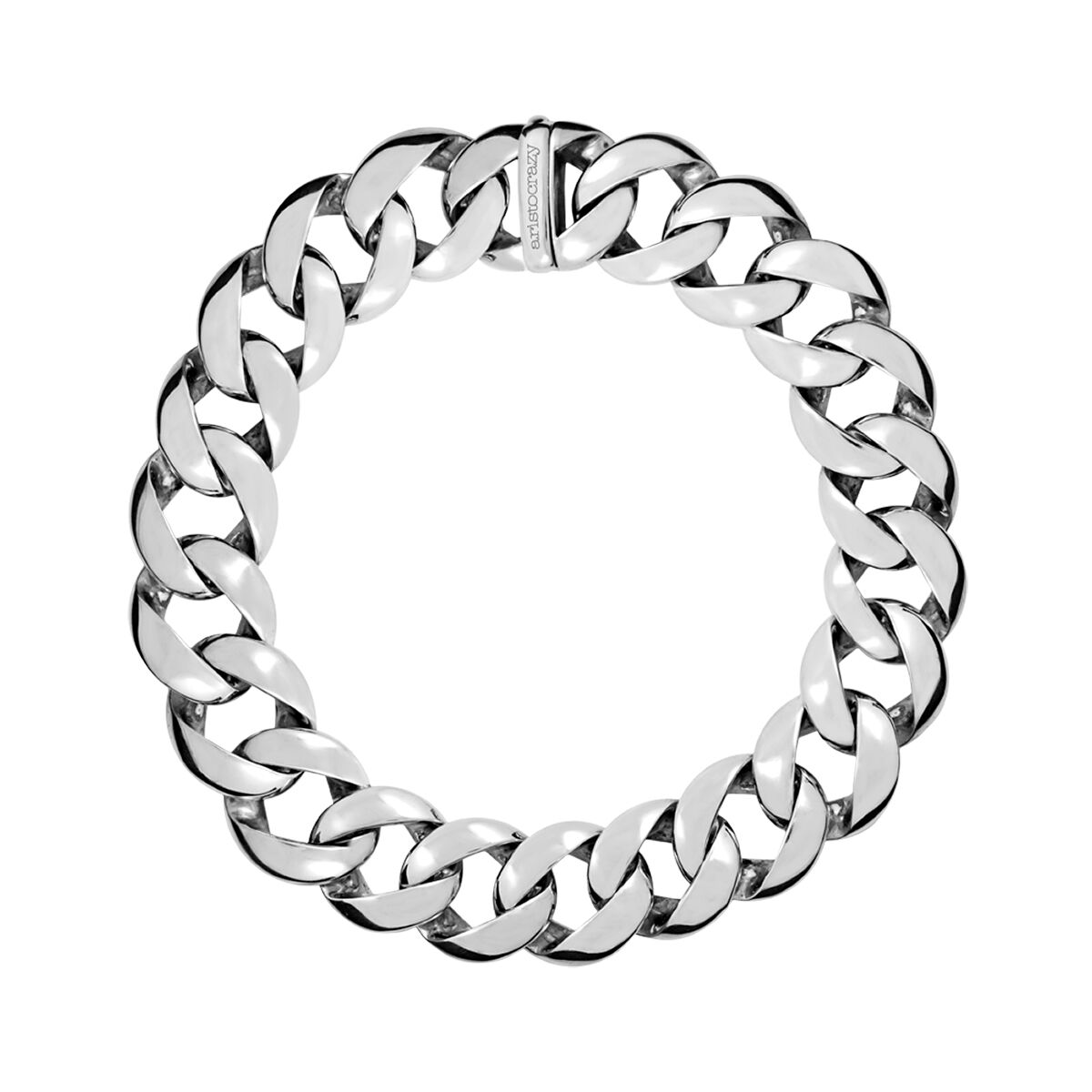 Maxi silver link necklace , J00910-01, hi-res