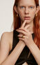 Wide, irregular-shaped, embossed 18kt yellow gold-plated silver ring, J05210-02