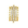 9kt gold sapphires hoop earring, J04697-02-WS-H