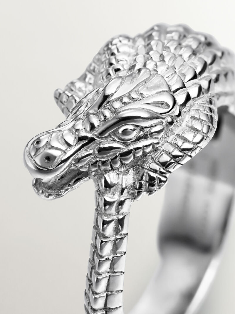 925 silver ring shaped like crocodile image number 2