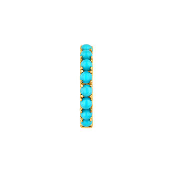 9kt gold turquoise hoop earring , J04695-02-TQ-H, mainproduct